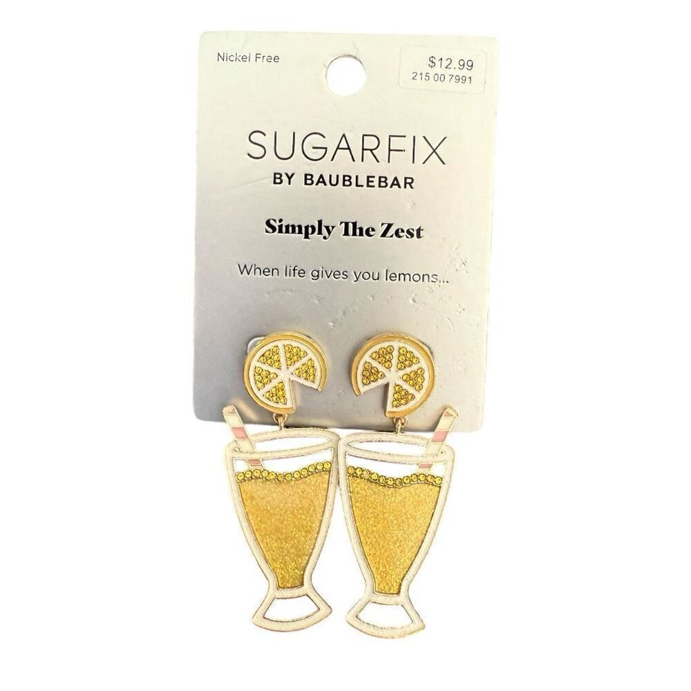 New Sugarfix by Baublebar Simply the Zest Lemonade Dangle Nickel Free Earrings
